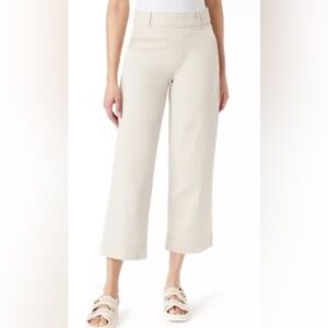 Gloria Vanderbilt Shape Effect Stonewood High Rise Wide Leg Crop Pants size 10